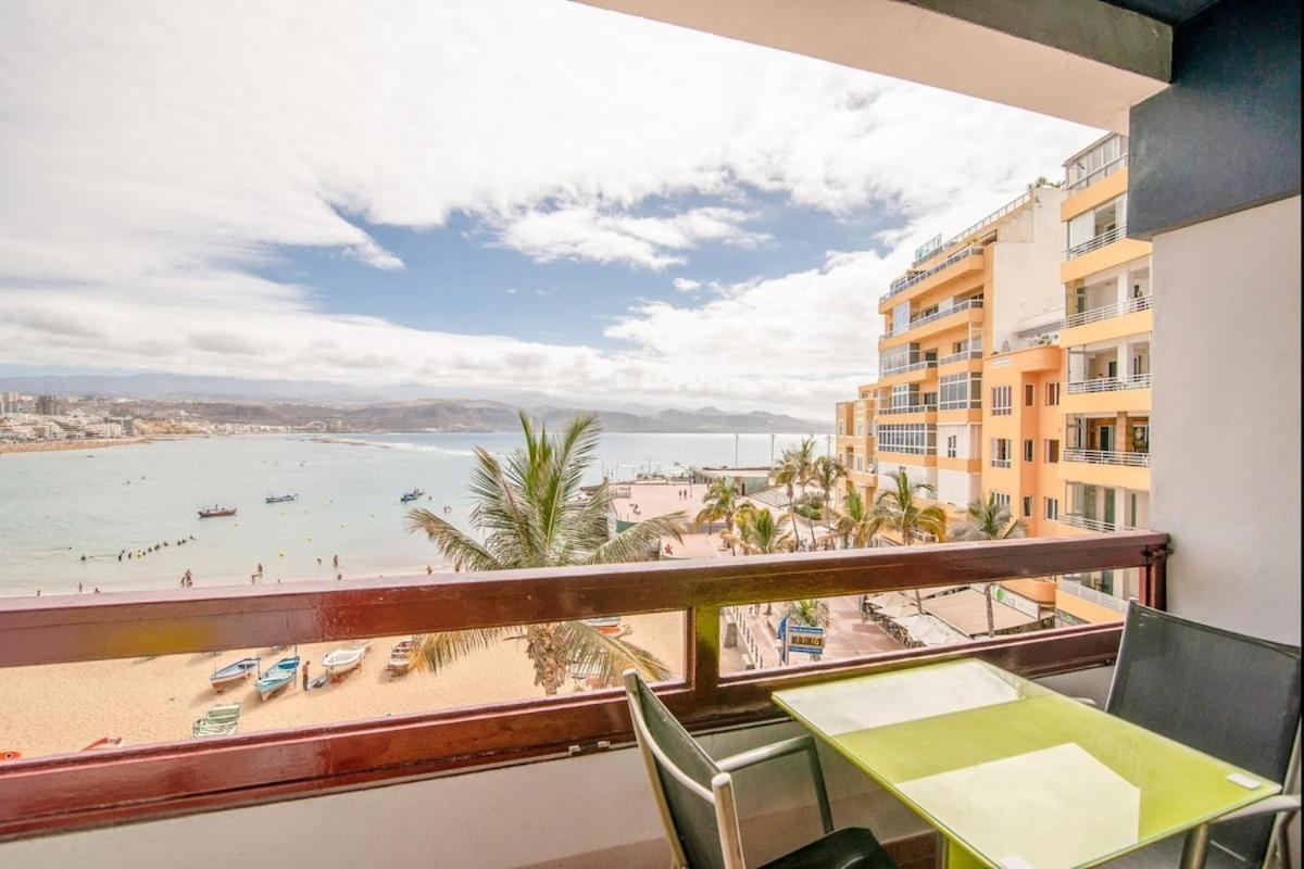 En Primera Linea De La Playa De Las Canteras Vista Al Mar ลาสปัลมาส เด กรานคานาเรีย ภายนอก รูปภาพ